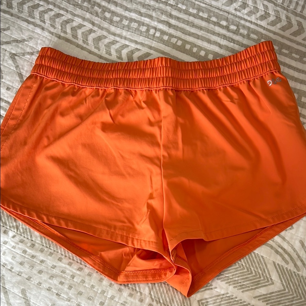 DSG Orange Stride Run Short Lightweight/ Moisture-Wicking